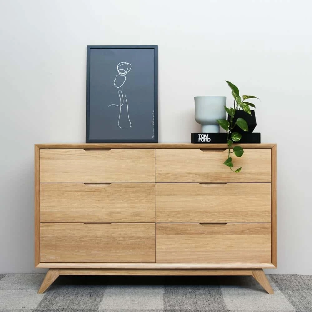 Harper 6 Drawer Chest - Oak - Image 2