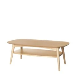 Mia Coffee Table With Shelf - Oak
