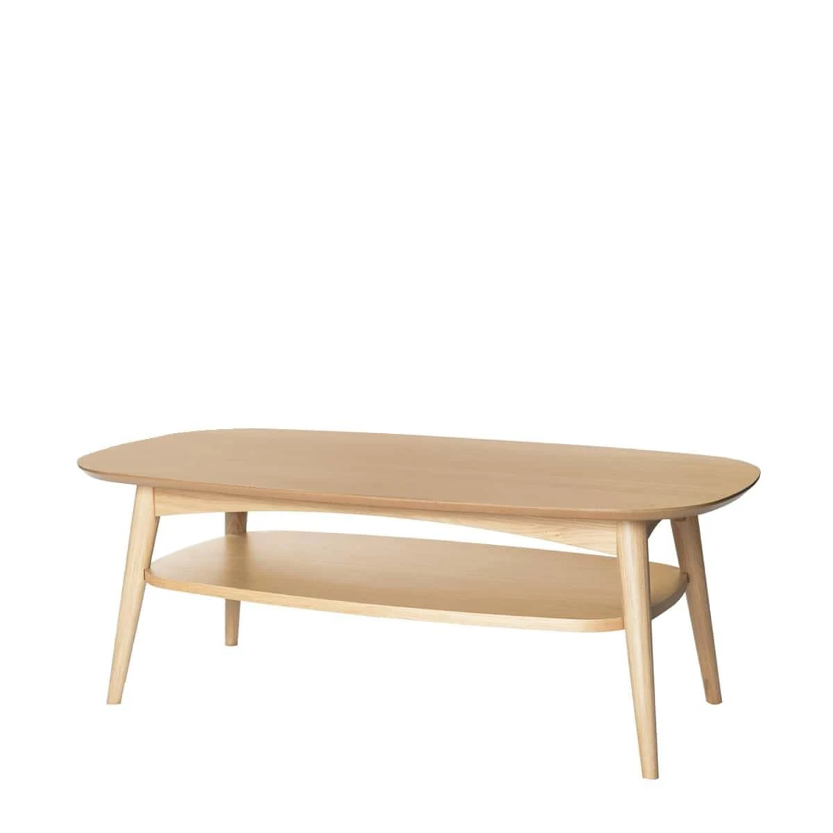 Mia Coffee Table With Shelf - Oak