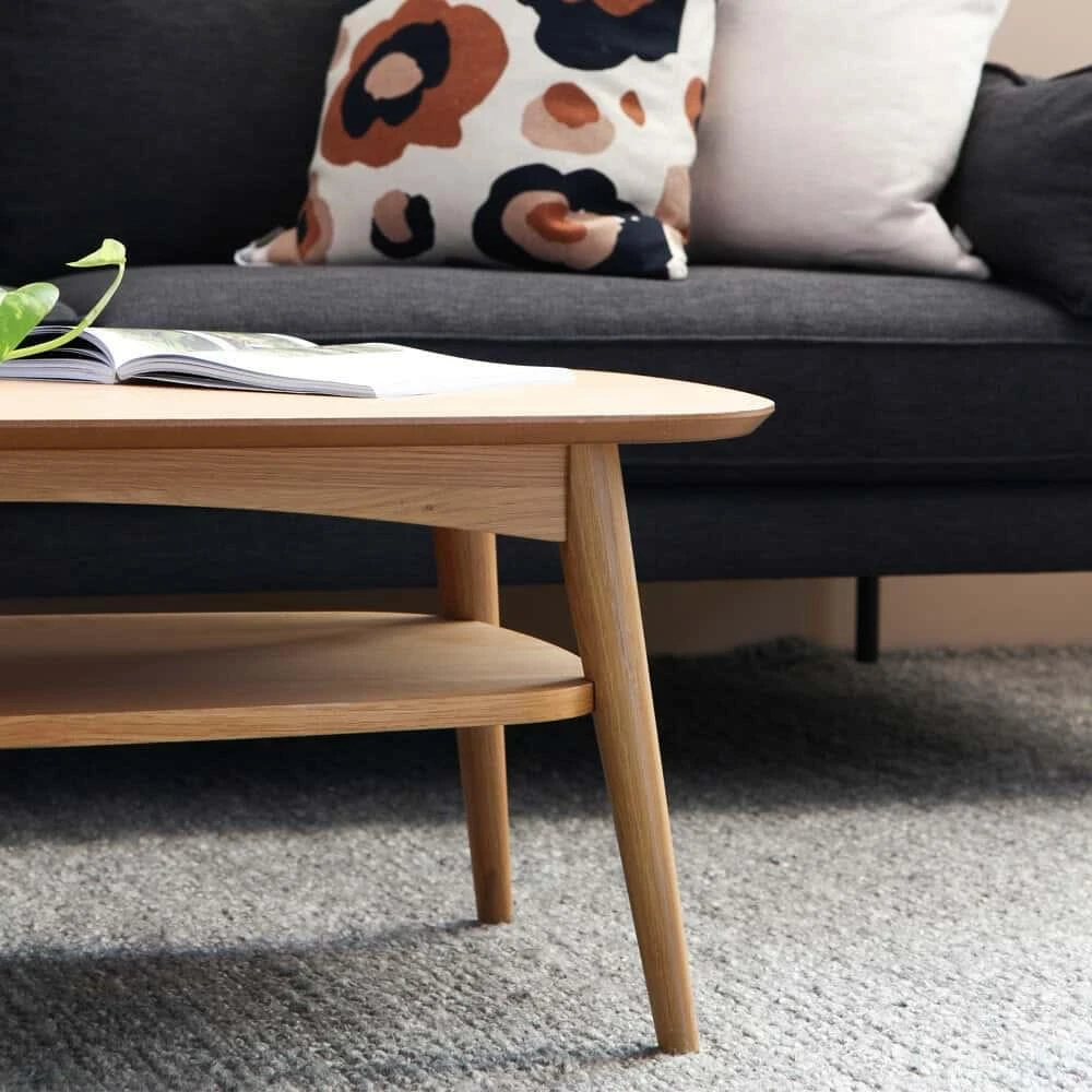 Mia Coffee Table With Shelf - Oak - Image 3