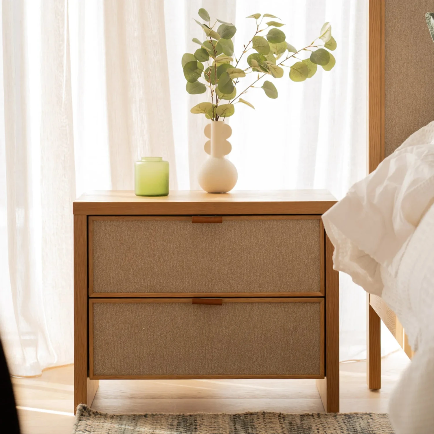 Peggy Bedside Table - Oak - Image 2