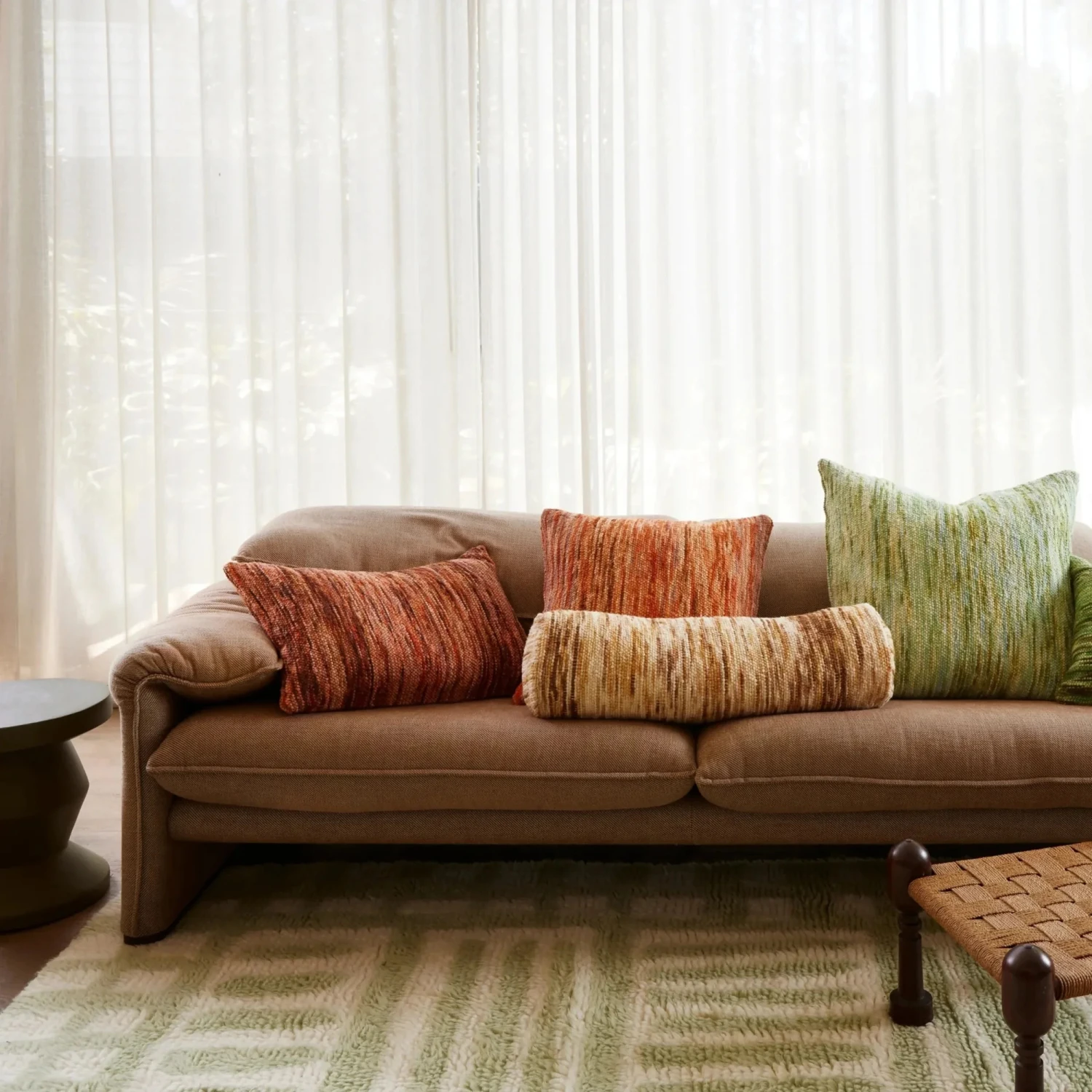 Wool Marle Cushion - Rust - Image 5