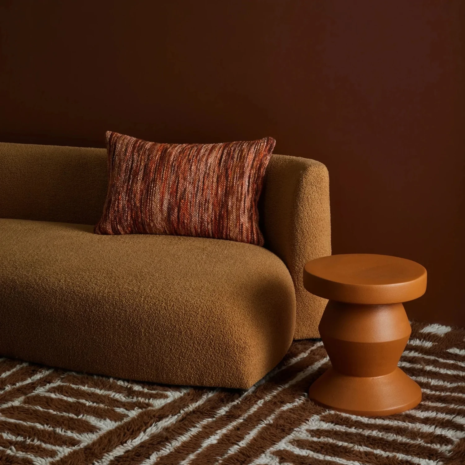 Wool Marle Cushion - Rust - Image 7