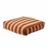 Boucle Stripe Ottoman - Chocolate