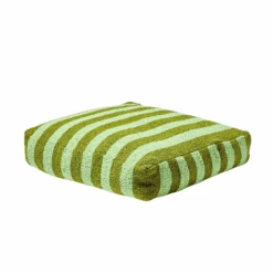 Boucle Stripe Ottoman - Olive