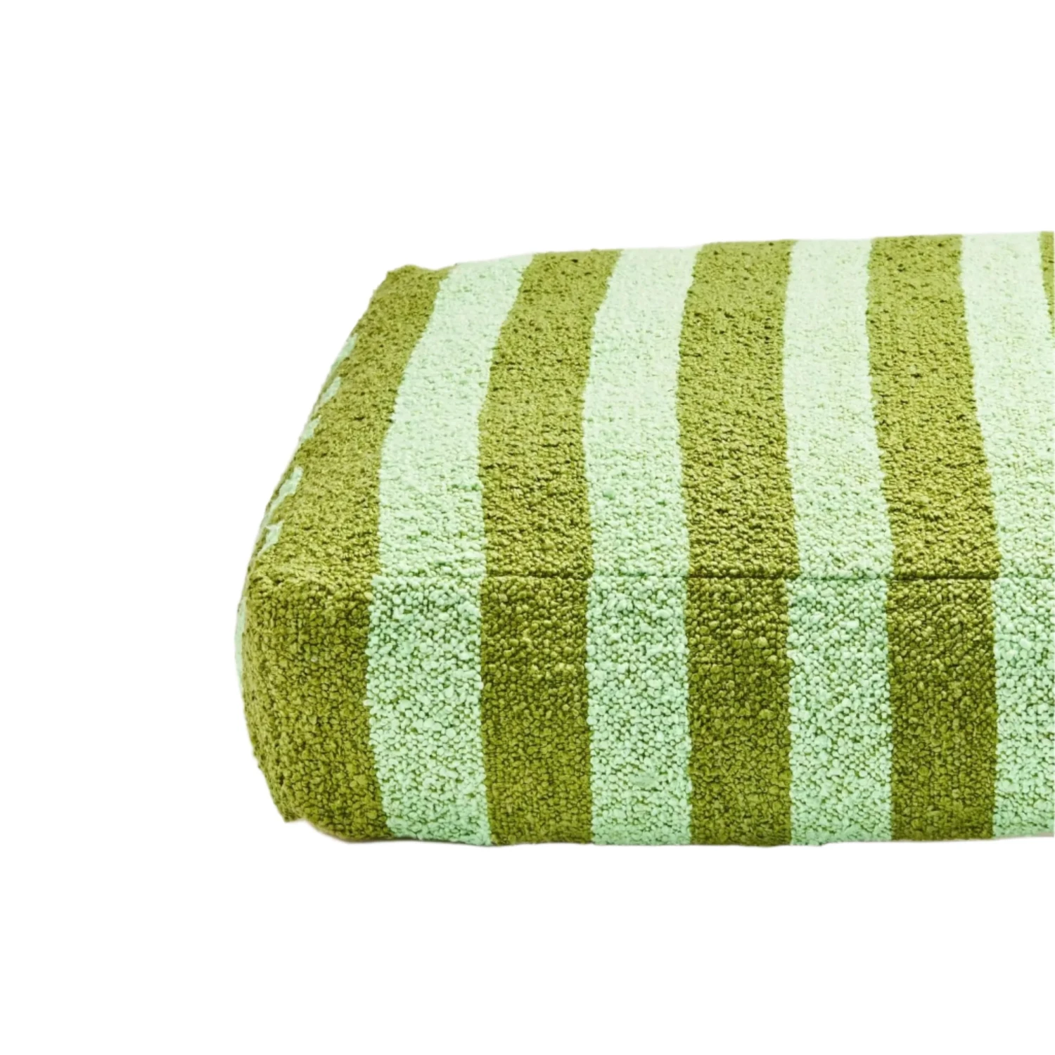 Boucle Stripe Ottoman - Olive - Image 3