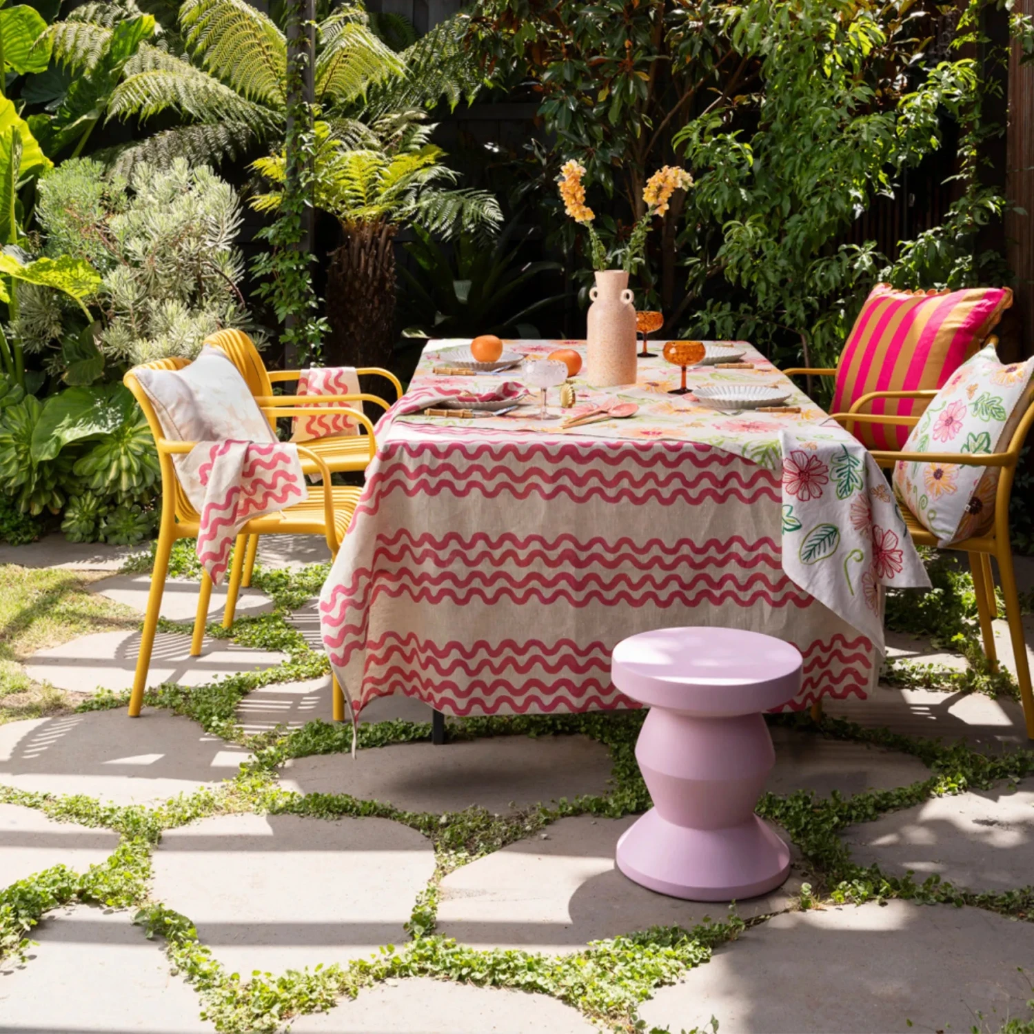 Pedestal Side Table - Lilac - Image 2