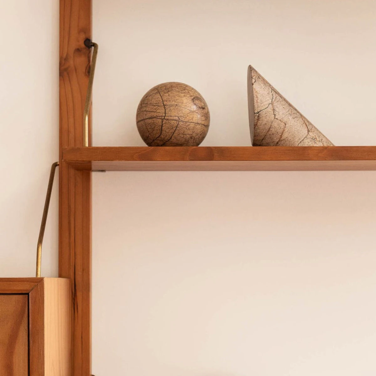 Geo Marble Sphere - Forest Brown - Image 2