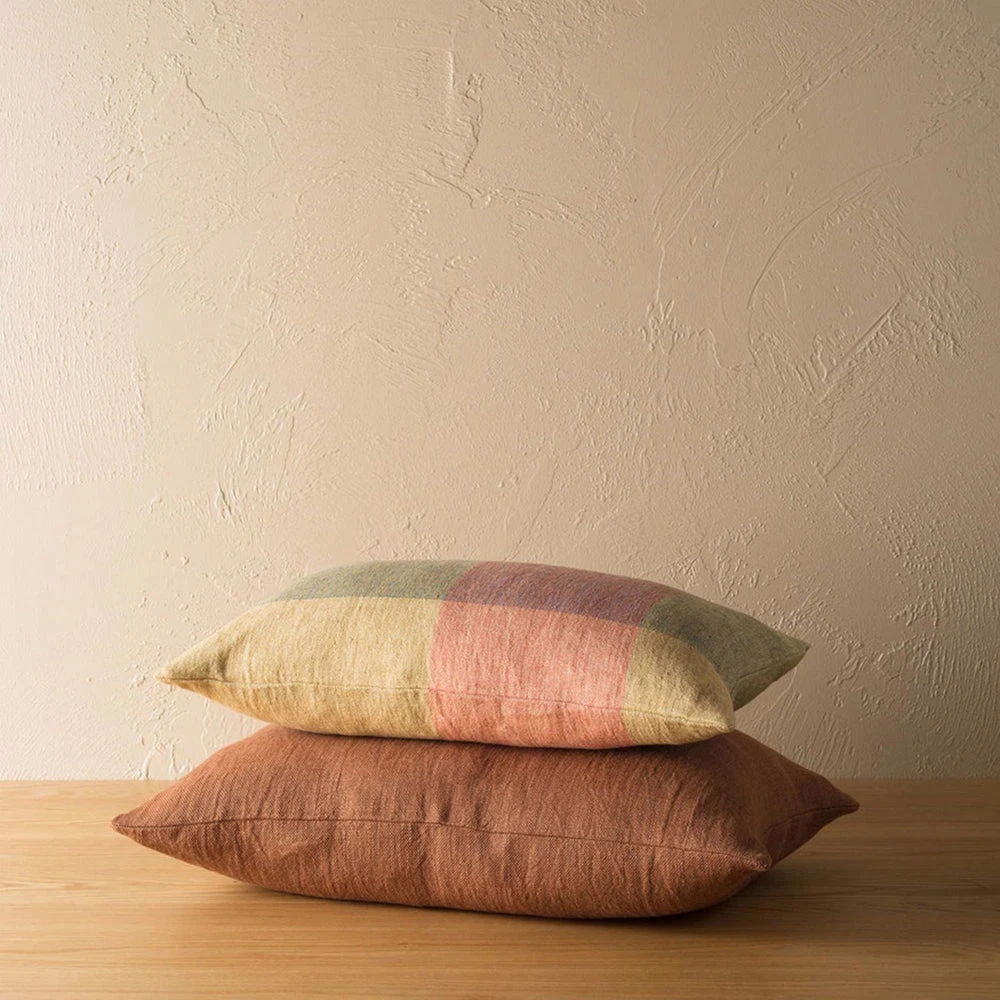 Linen Cushion - Brick - Image 2