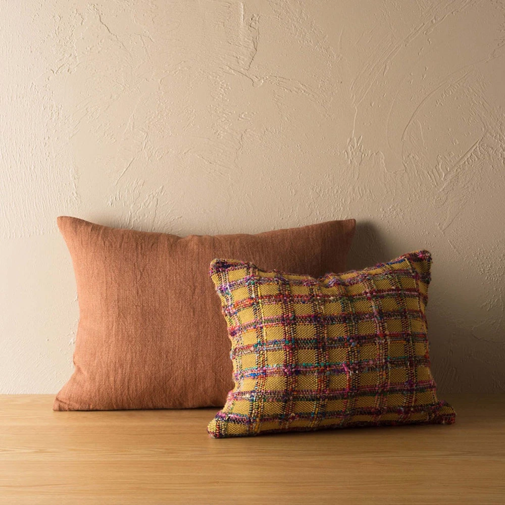 Linen Cushion - Brick - Image 3