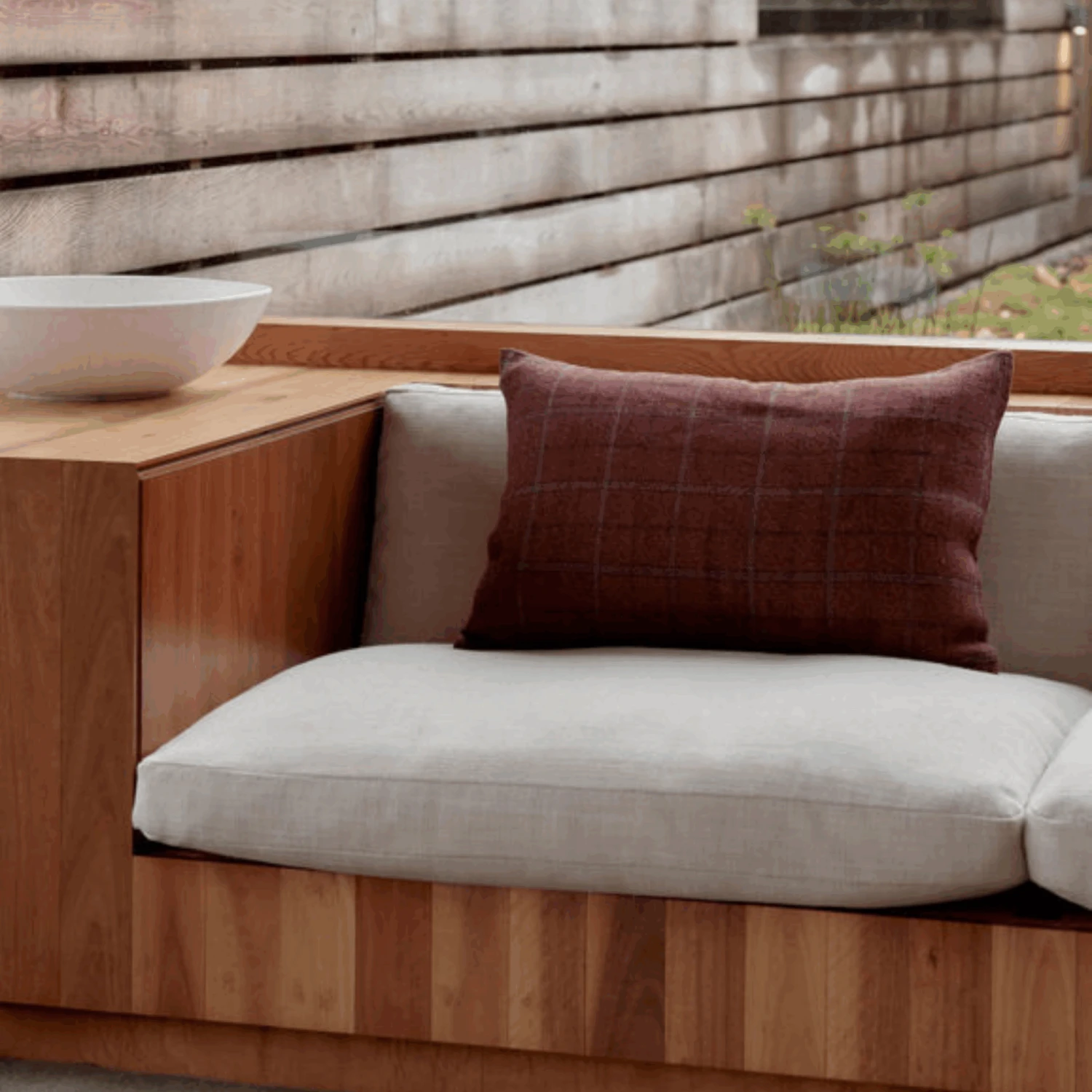 Twill Cushion - Mulberry - Image 2