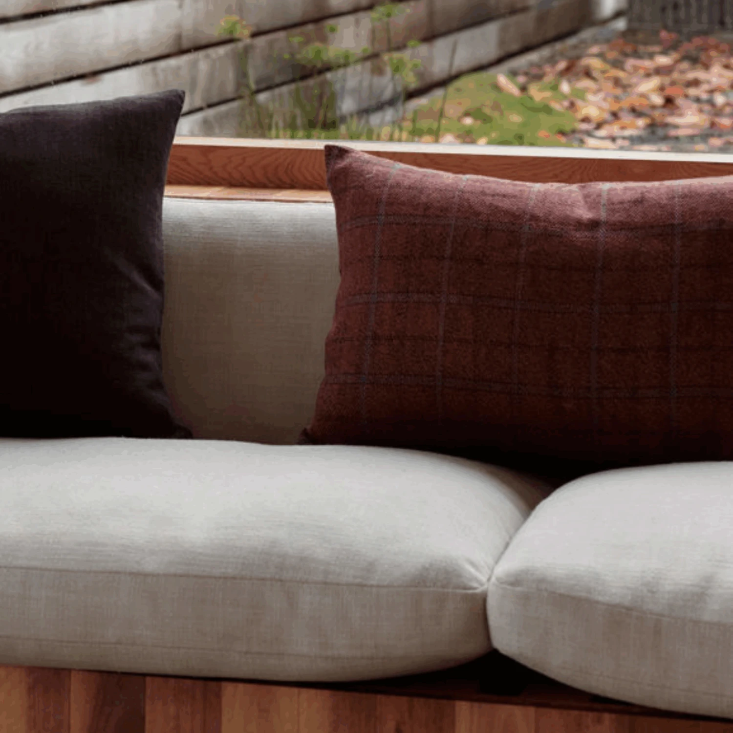 Twill Cushion - Mulberry - Image 3