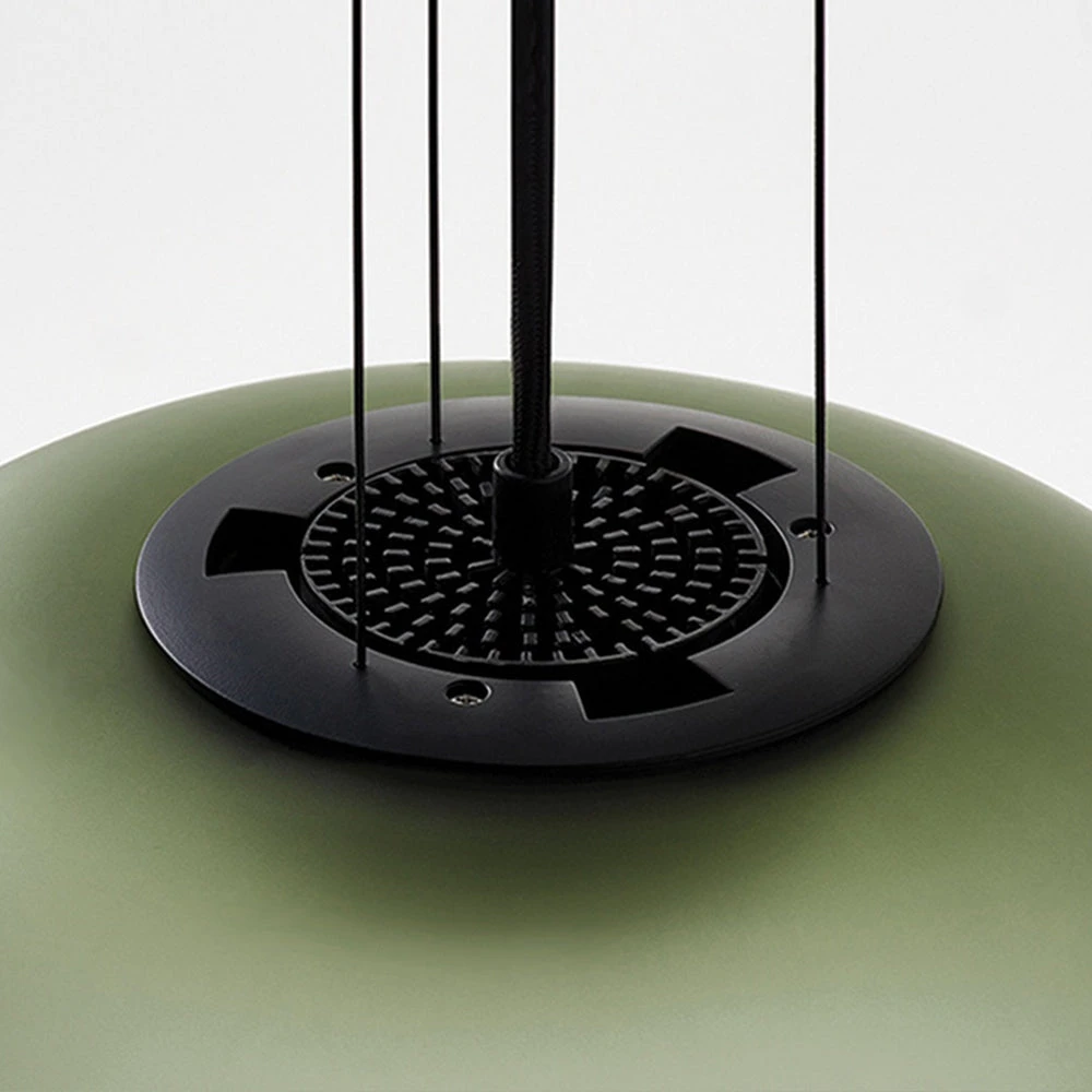 AB Large Pendant - Frosted Smoke Grey/Green - Image 5