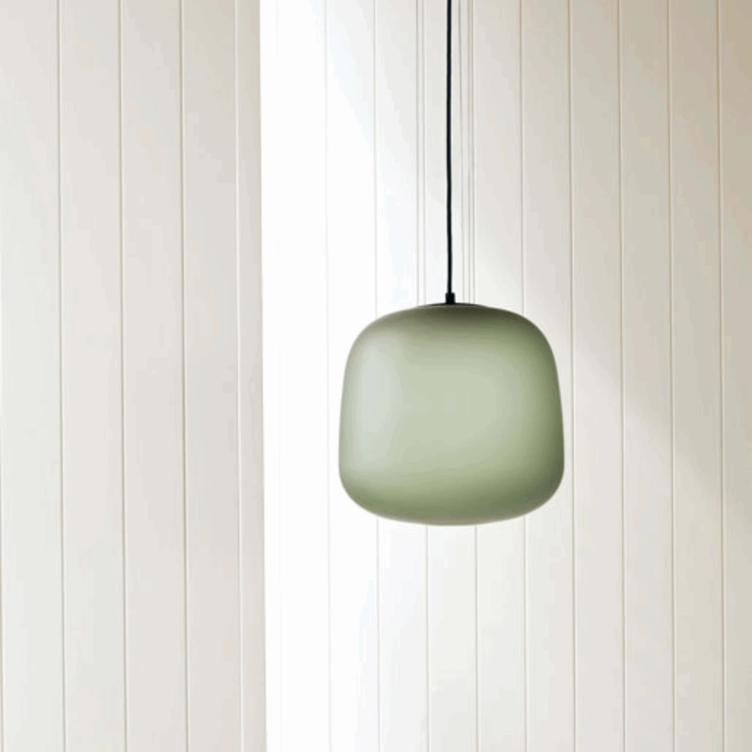 AB Small Pendant - Frosted Smoke Grey/Green - Image 4