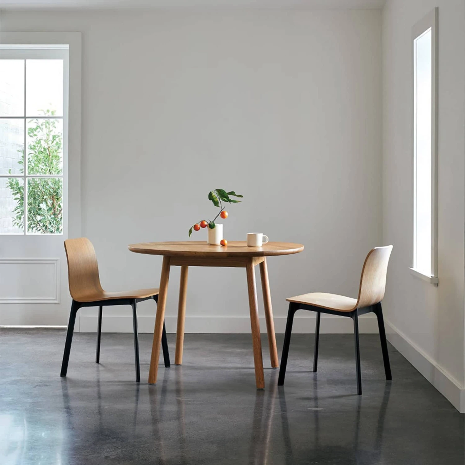 Radial Round Dining Table 100cm - Natural Oak - Image 2