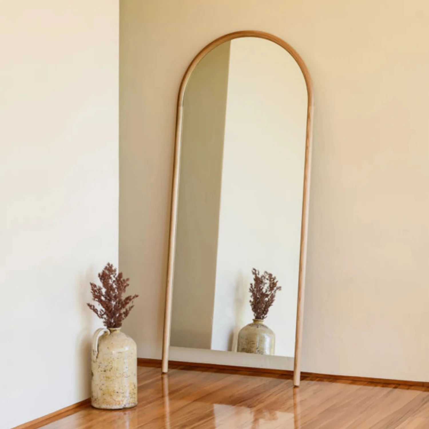 Arc Mirror 85cm X 190cm - Oak - Image 2