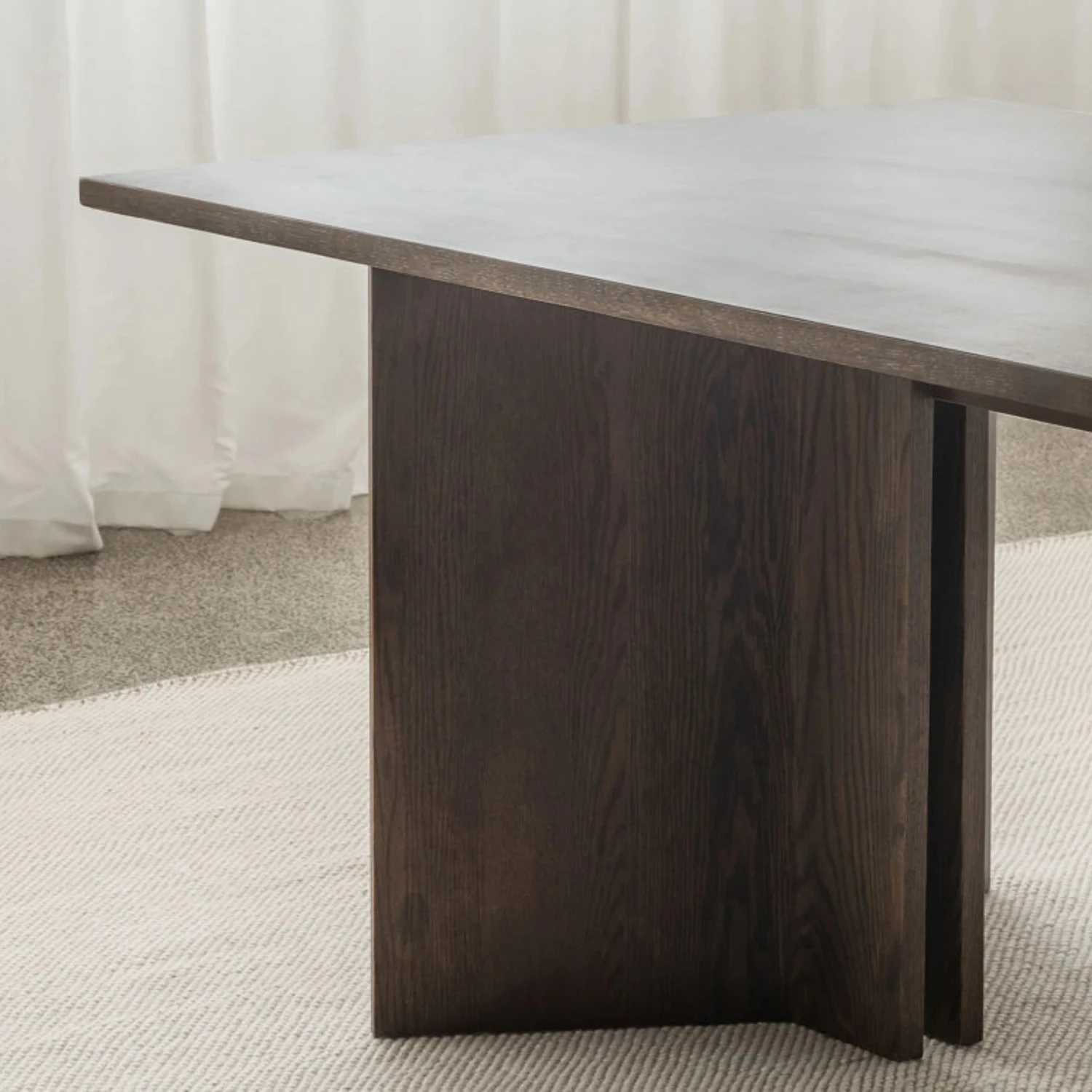 Tatamu Dining Table 230cm - Dark Oak - Image 4