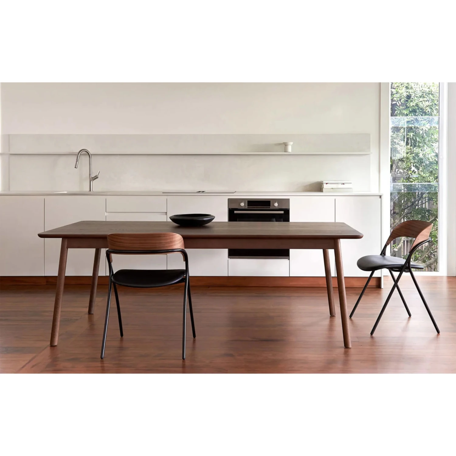 Radial Dining Table 240cm - Dark Oak - Image 2