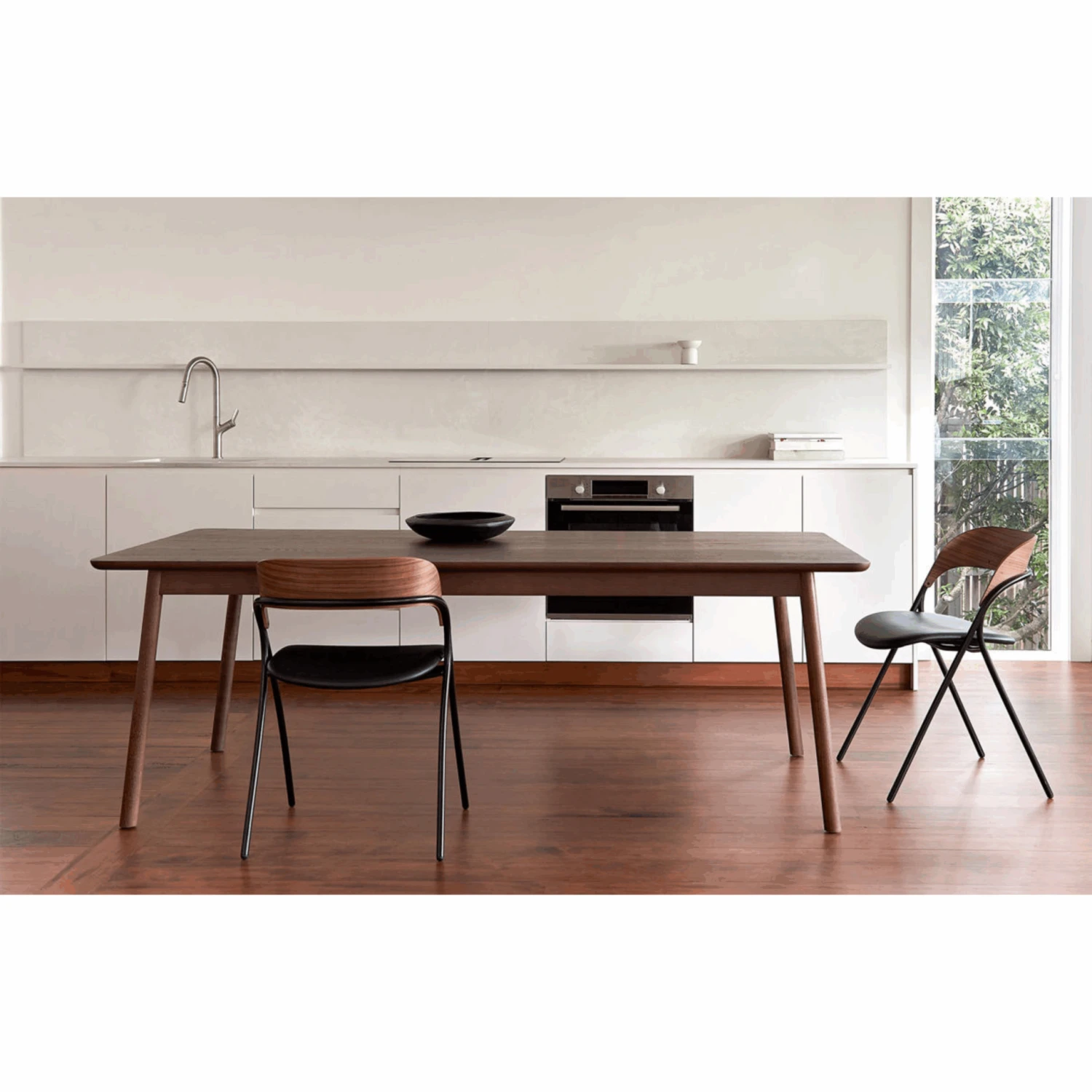 Radial Dining Table 180cm - Dark Oak - Image 2