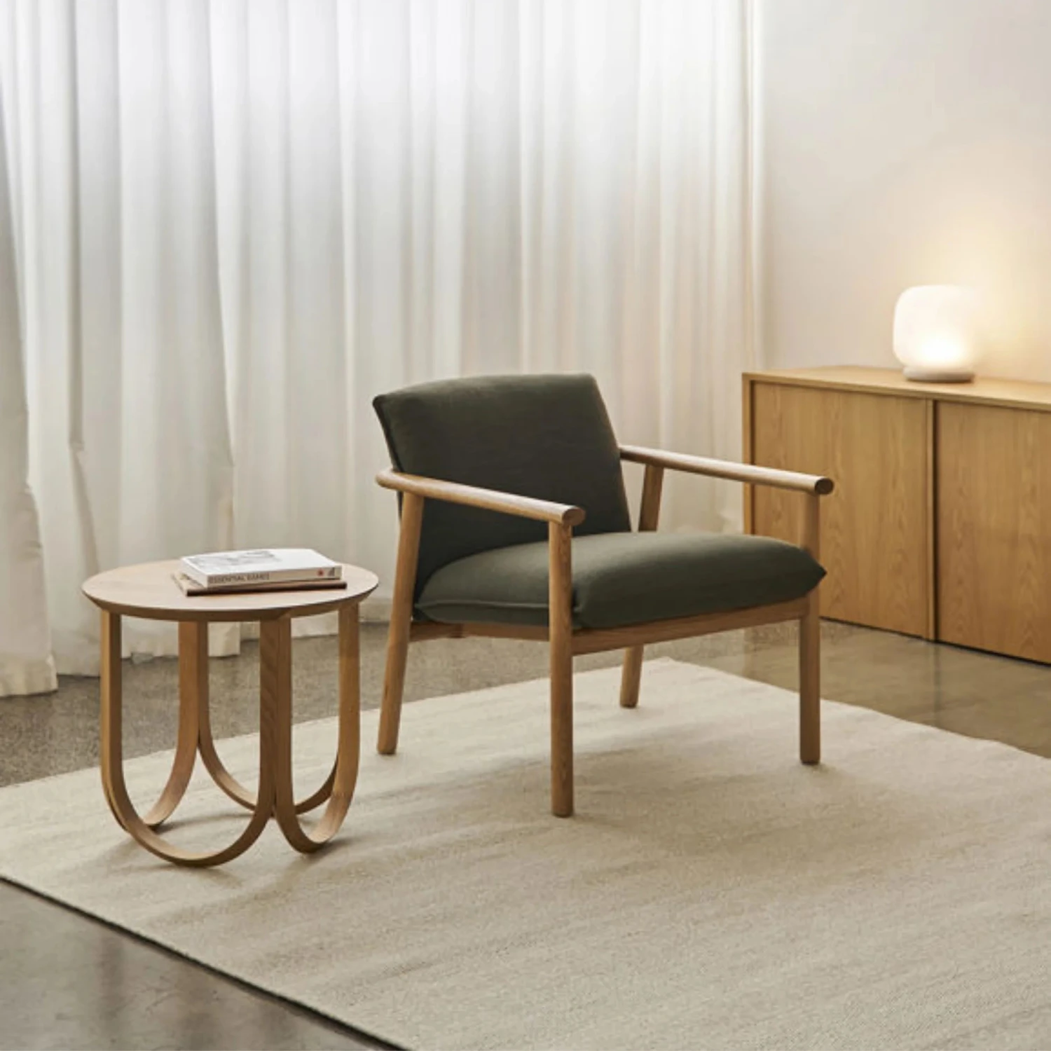 Label Armchair - Oak/Olive - Image 2