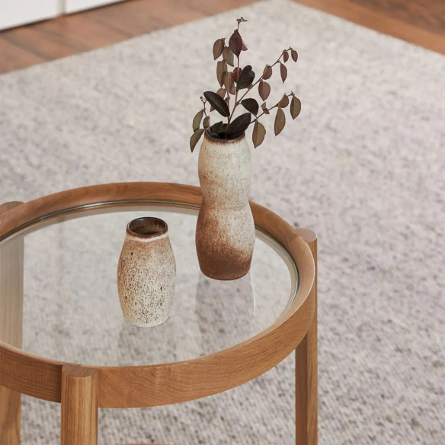 Column Side Table - Oak - Image 3