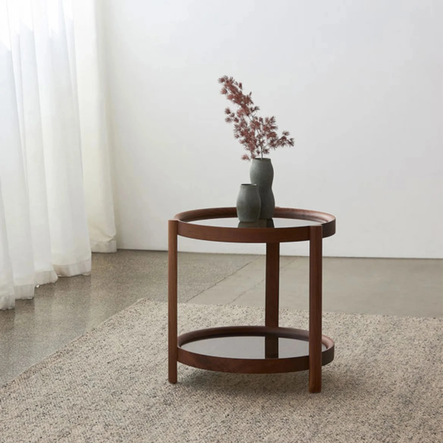 Column Side Table - Walnut - Image 2