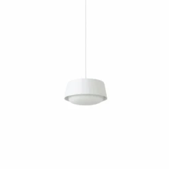 Ellipse Short White Pendant - Small