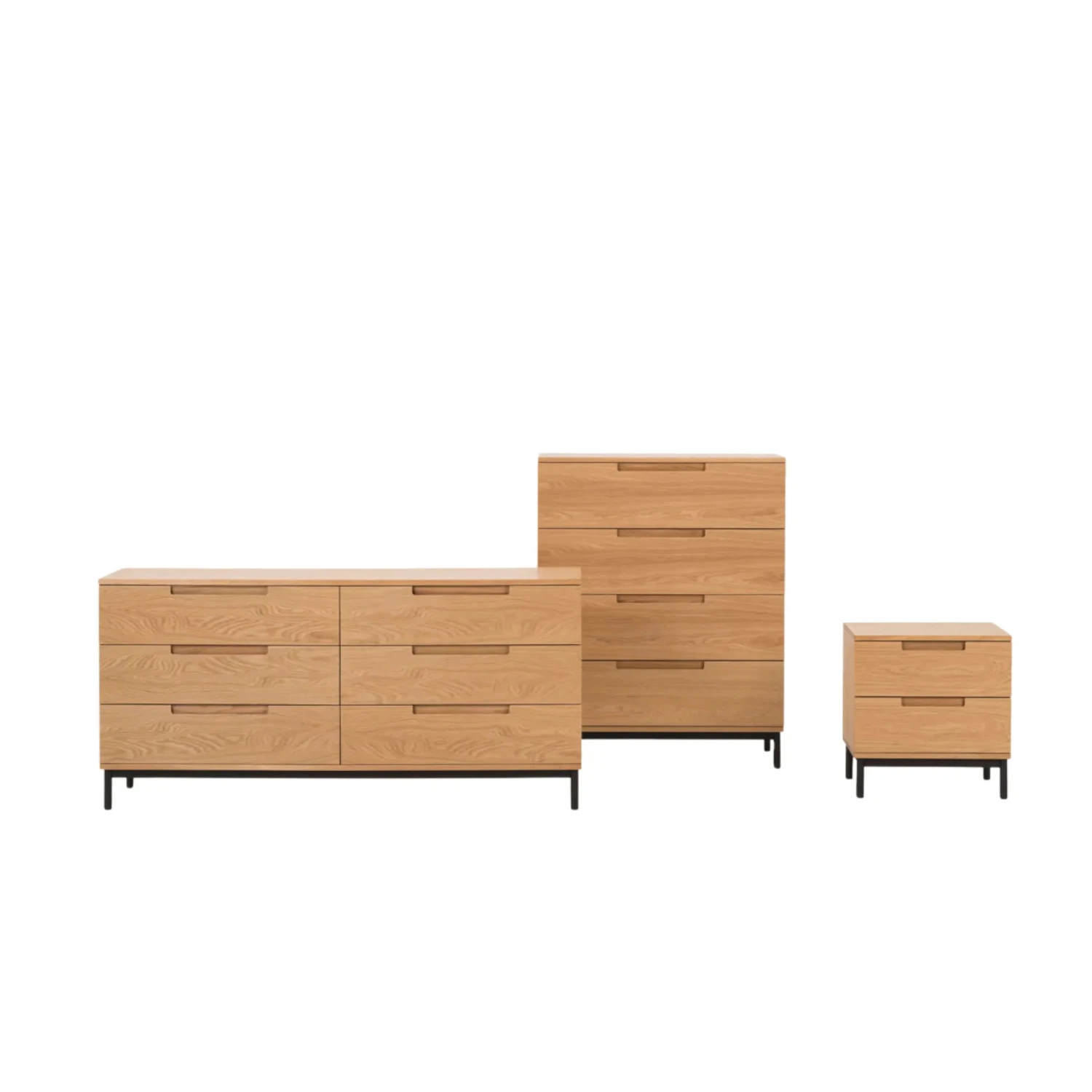 Bureau 6 Drawer Chest - Oak - Image 4