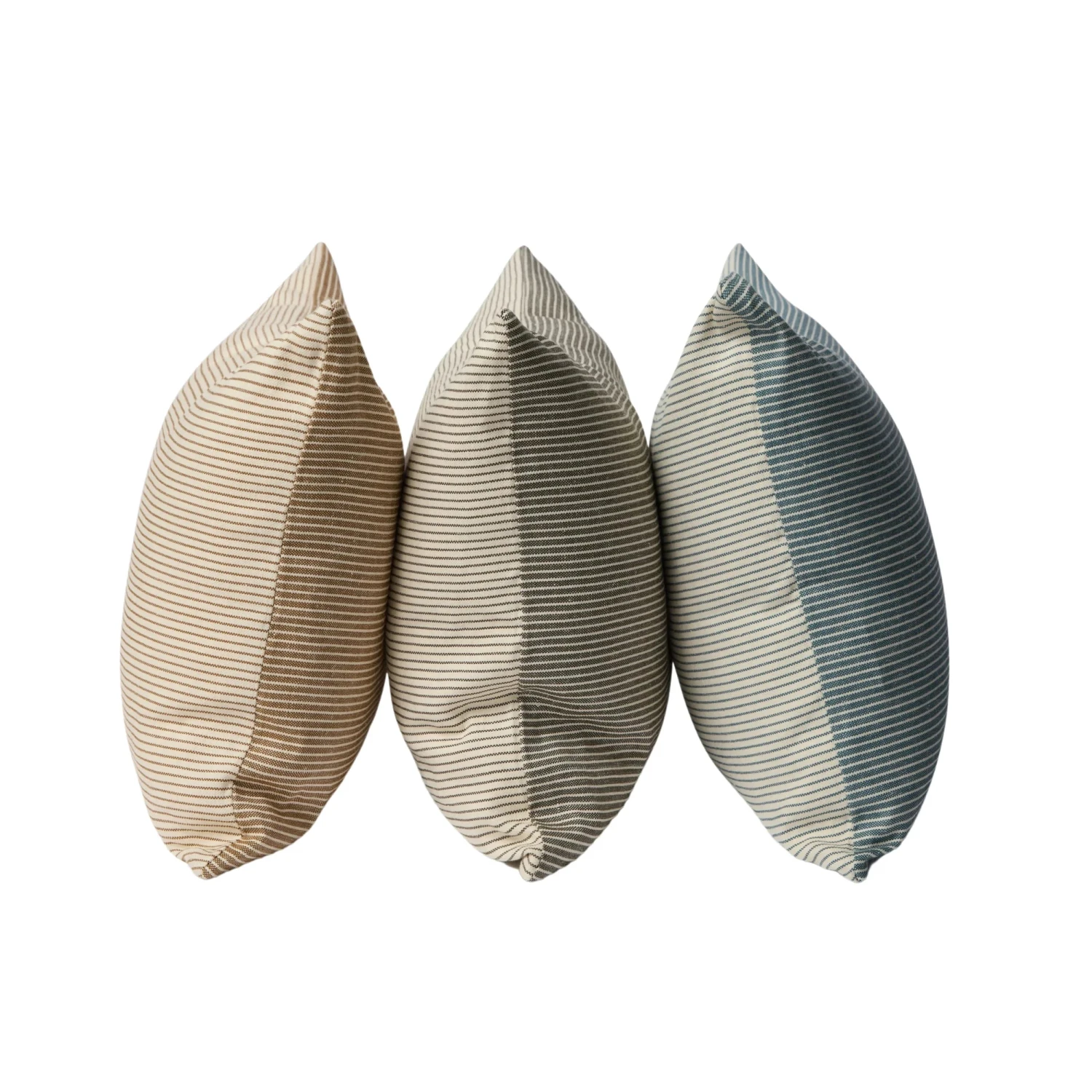 Reversible Pinstripe Cushion - Bronze/Coconut - Image 4