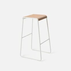 S2 Stool 72.5cm - White/Oak