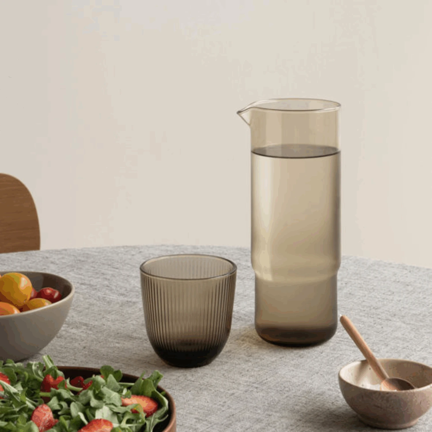 Rib Tumbler Smoke Brown - Set Of 6 - Image 4