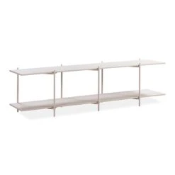 Cross Shelving Unit Low - Warm Beige