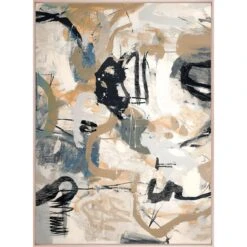 Darlana Abstract I Canvas Print 104.8cm X 145.8cm Oak Frame