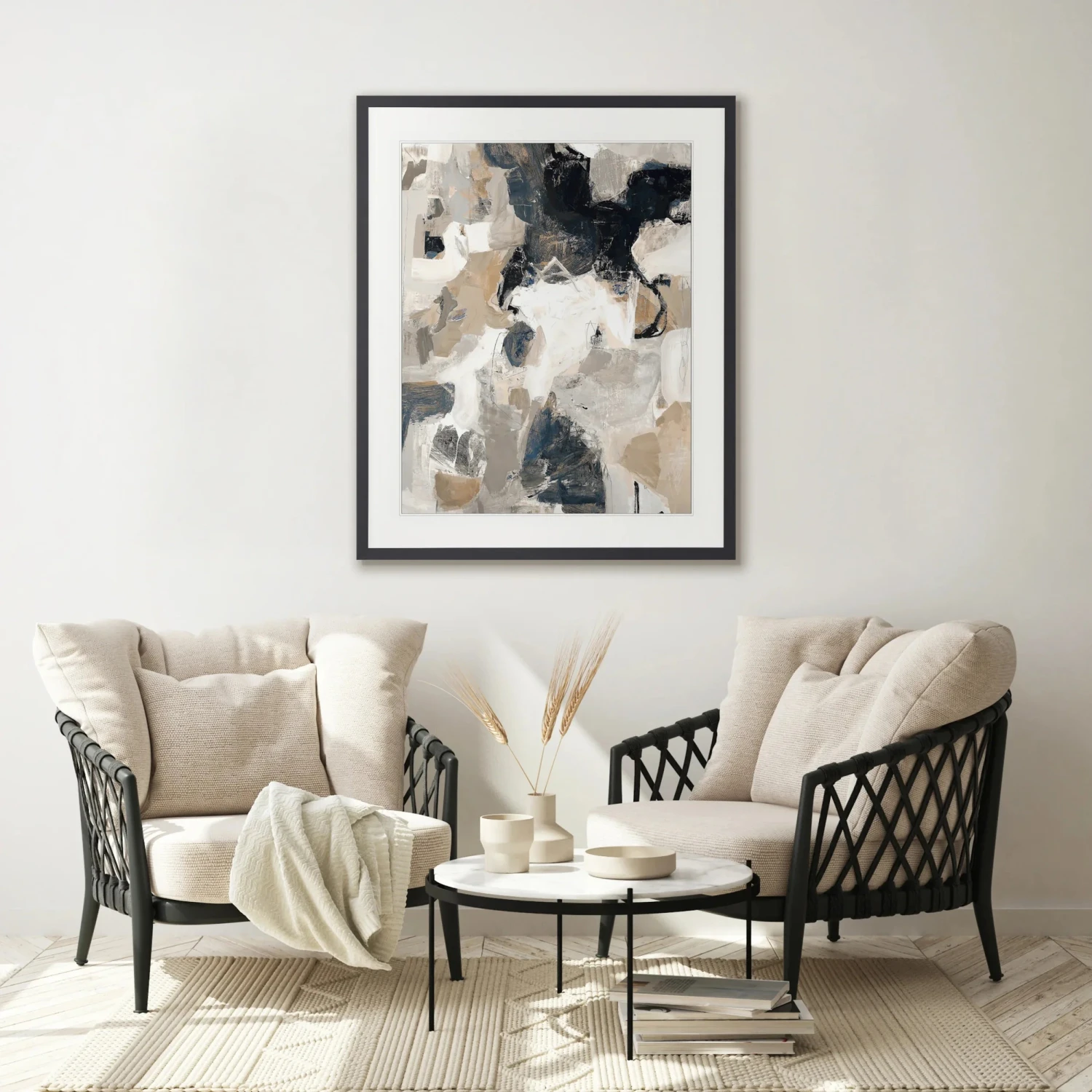 Darlana Abstract II Print 100cm X 140cm Black Frame - Image 2