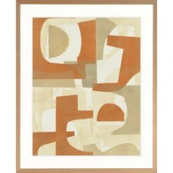 Merabu Collage III Print 87cm X 107.6cm Whitewash Oak Frame