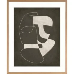 Pessoa Modern Print VII 87cm X 107.6cm Whitewash Oak Frame