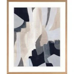 Havana Abstract II Giclee Print 100cm X 140cm Whitewash Oak Frame