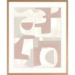 Desert Moon IV Print 63cm X 82cm Whitewash Oak Frame