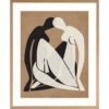 Amoureux Silhouette II Print 87cm X 107.6cm Whitewash Oak Frame