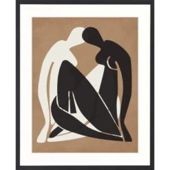 Amoureux Silhouette III Print 87cm X 107.6cm Black Frame