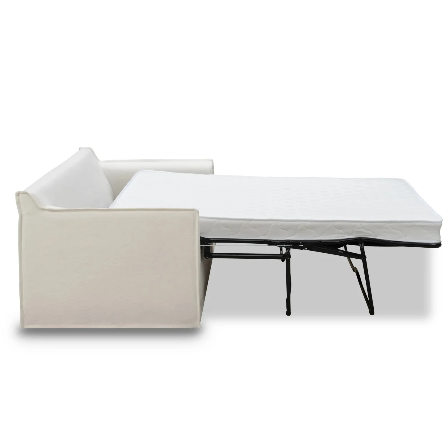 Juno Slipcover 3 Seater Sofa Bed - Luna Ivory - Image 5