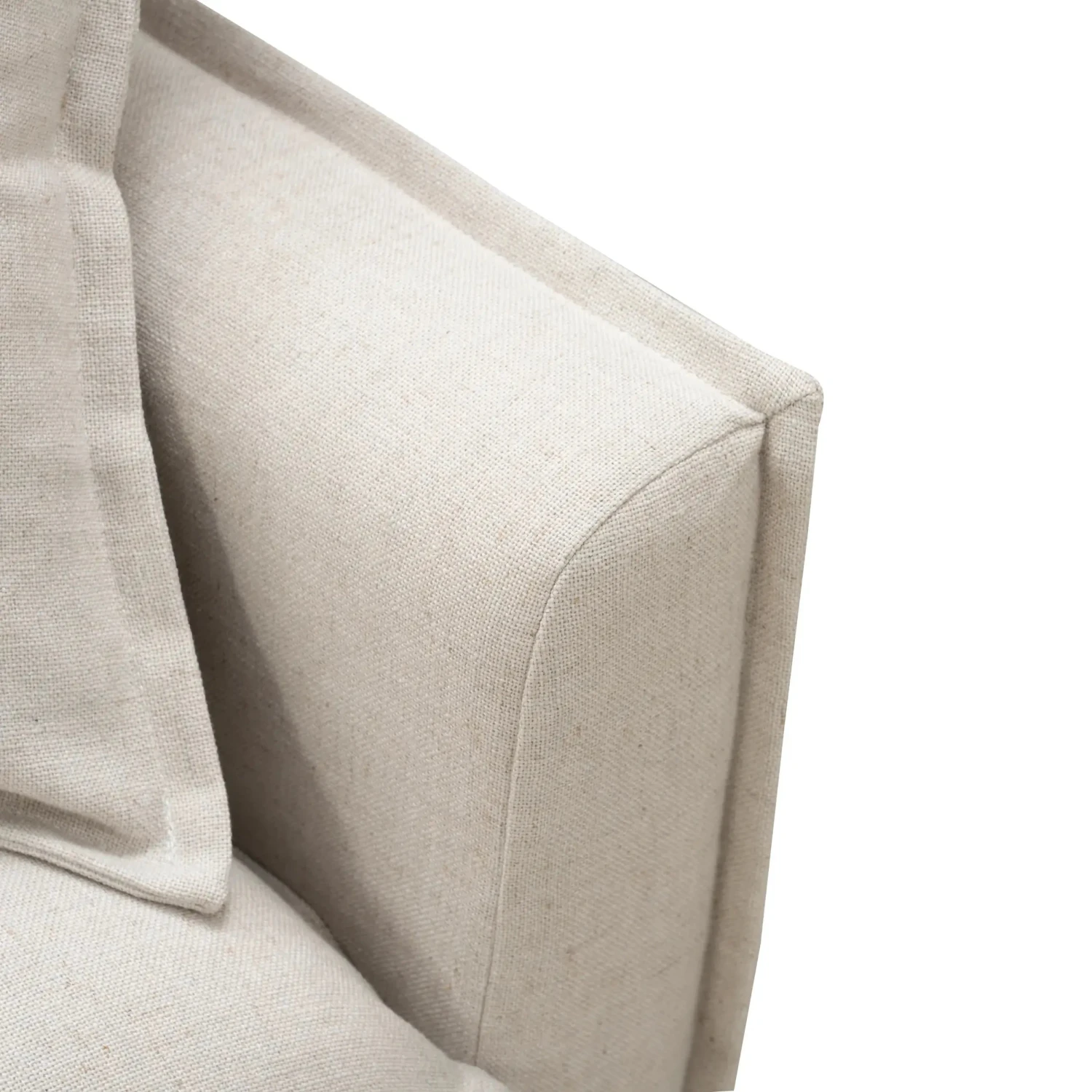 Juno Slipcover 3 Seater Sofa Bed - Luna Oatmeal - Image 4