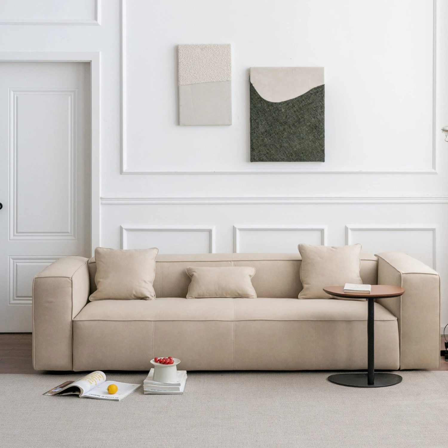 Almond Side Table - Walnut / Black - Image 4