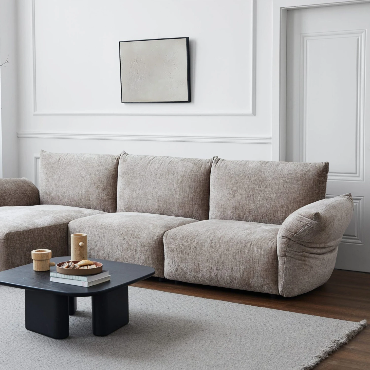 Puff Left Hand Chaise Sofa - Solo Falcon - Image 2