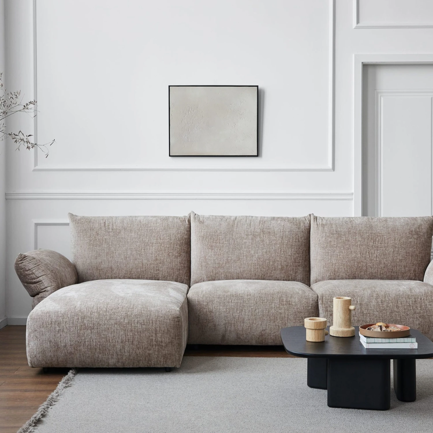 Puff Left Hand Chaise Sofa - Solo Falcon - Image 3