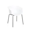Queen Dining Chair - White / Black