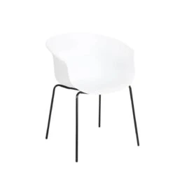 Queen Dining Chair - White / Black