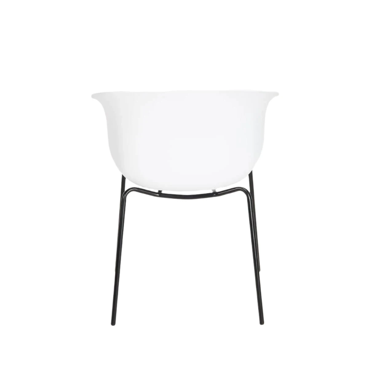 Queen Dining Chair - White / Black - Image 5