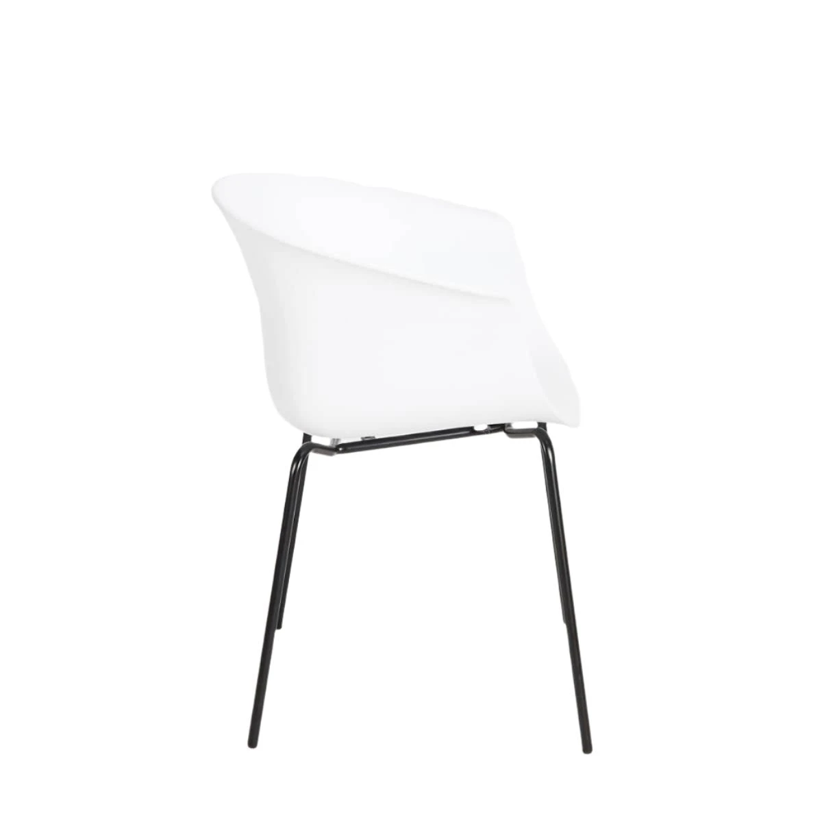 Queen Dining Chair - White / Black - Image 6