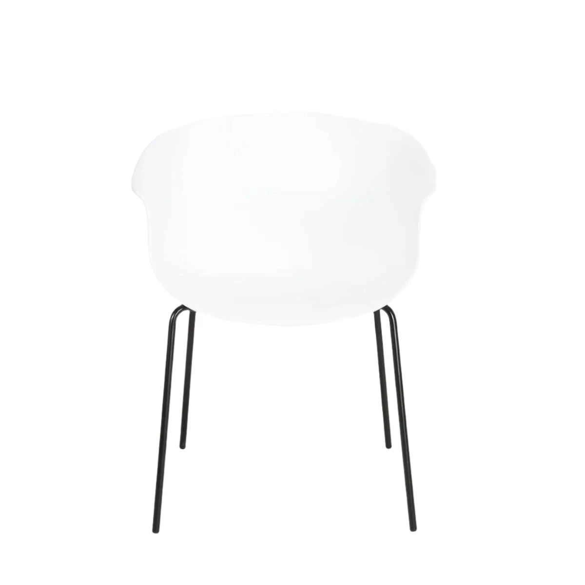 Queen Dining Chair - White / Black - Image 3